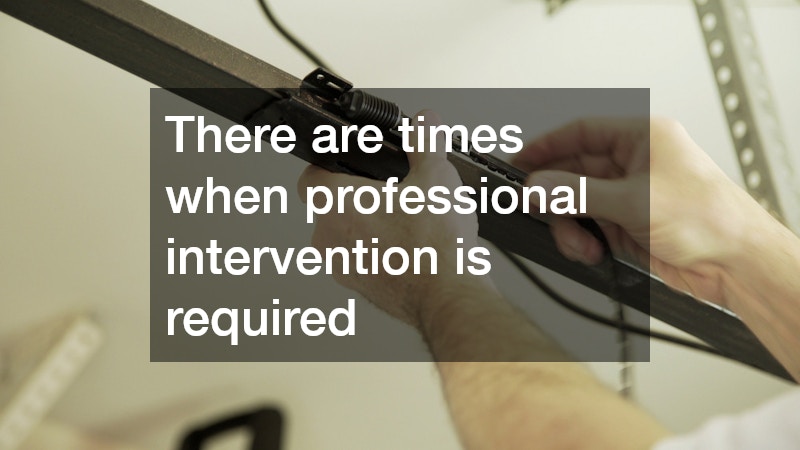 There are times when professional intervention is required