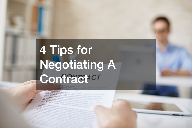 4 Tips for Negotiating A Contract