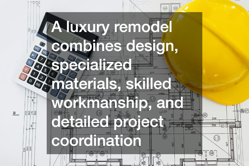 A luxury remodel combines design, specialized materials, skilled workmanship, and detailed project coordination