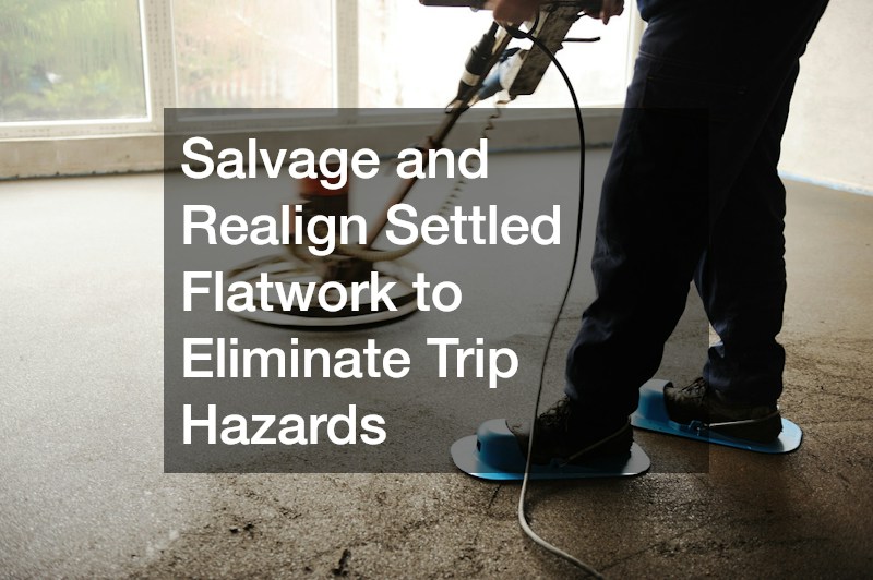 Salvage and Realign Settled Flatwork to Eliminate Trip Hazards