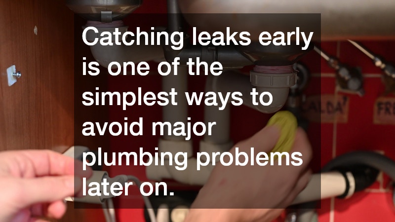 Catching leaks early is one of the simplest ways to avoid major plumbing problems later on.
