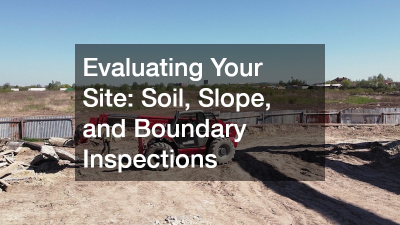 Evaluating Your Site: Soil, Slope, and Boundary Inspections