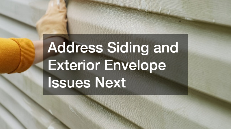 Address Siding and Exterior Envelope Issues Next