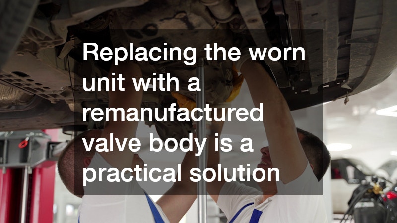 Replacing the worn unit with a remanufactured valve body is a practical solution