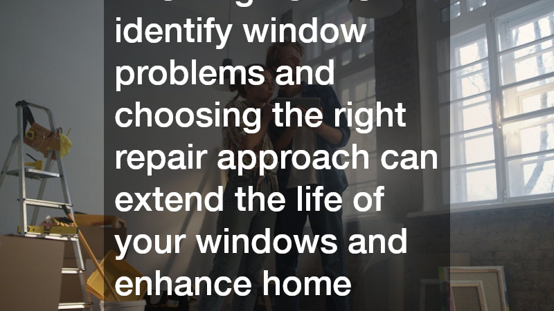 Knowing how to identify window problems and choosing the right repair approach can extend the life of your windows and enhance home comfort.