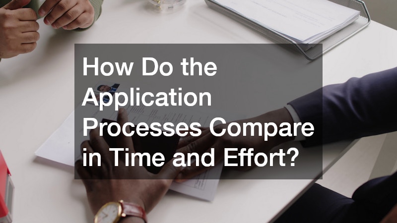How Do the Application Processes Compare in Time and Effort?