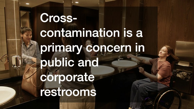 Cross-contamination is a primary concern in public and corporate restrooms