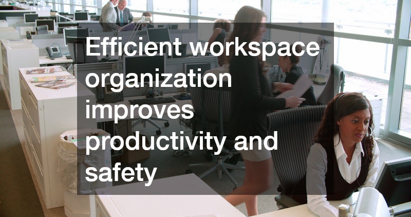 Efficient workspace organization improves productivity and safety