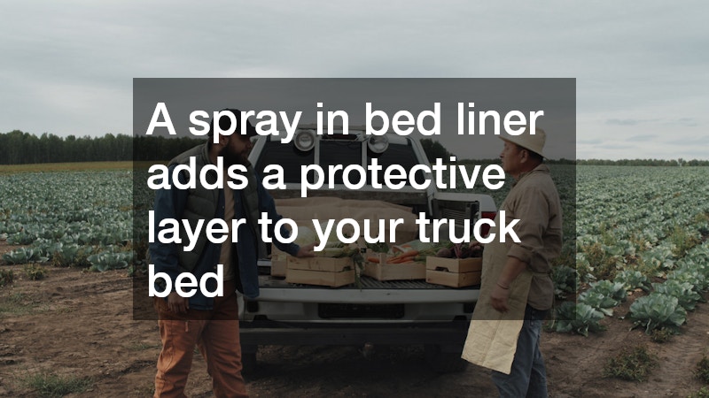 A spray in bed liner adds a protective layer to your truck bed