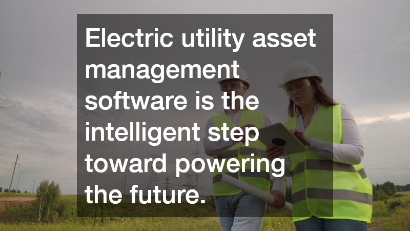 Electric utility asset management software is the intelligent step toward powering the future.