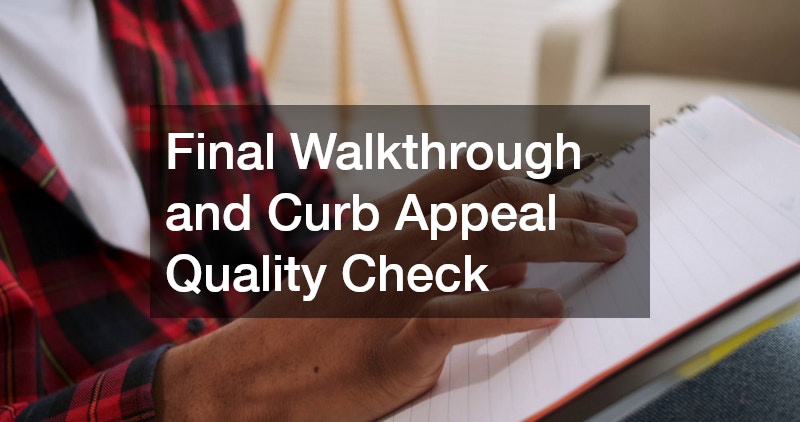 Final Walkthrough and Curb Appeal Quality Check