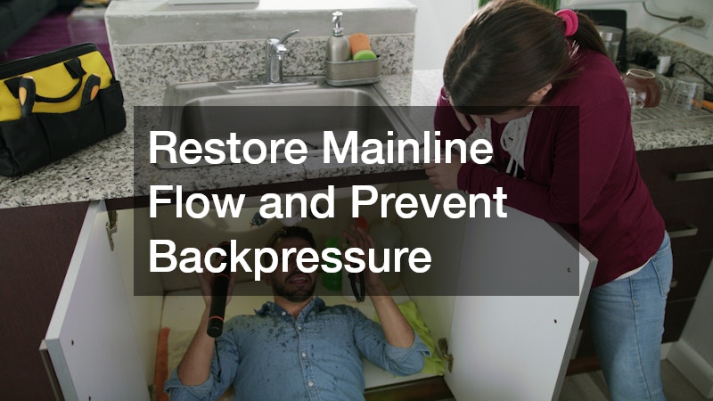 Restore Mainline Flow and Prevent Backpressure