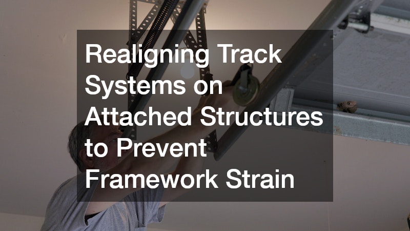 Realigning Track Systems on Attached Structures to Prevent Framework Strain