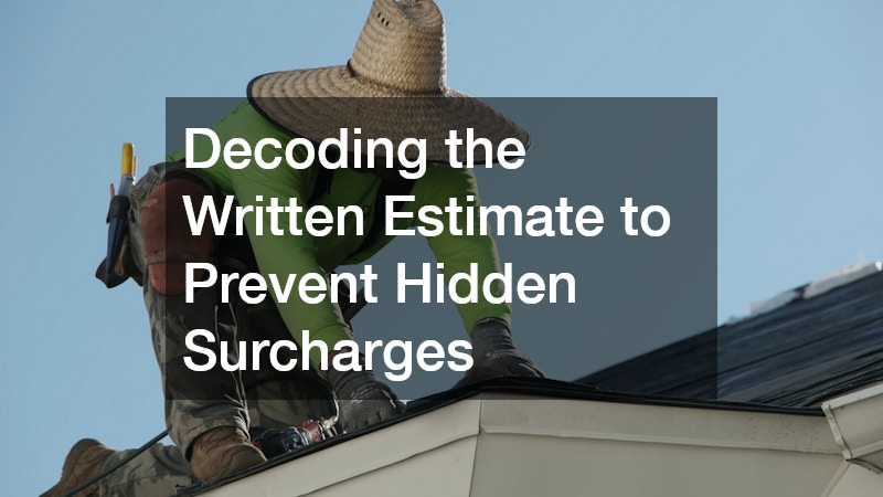 Decoding the Written Estimate to Prevent Hidden Surcharges