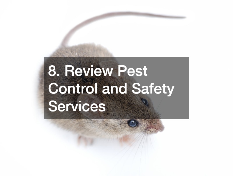8. Review Pest Control and Safety Services