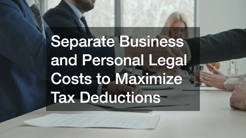 Separate Business and Personal Legal Costs to Maximize Tax Deductions
