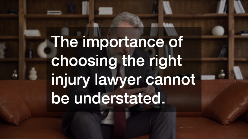 The importance of choosing the right injury lawyer cannot be understated.