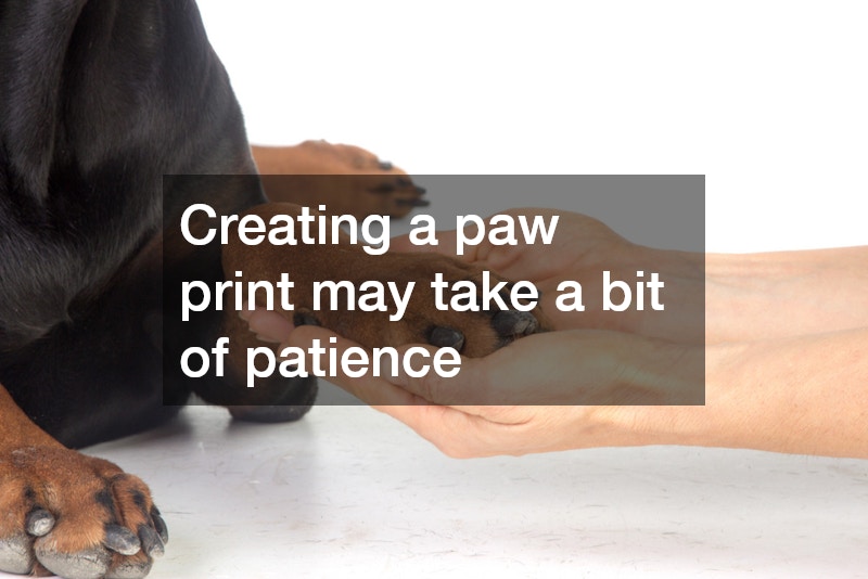 Creating a paw print may take a bit of patience
