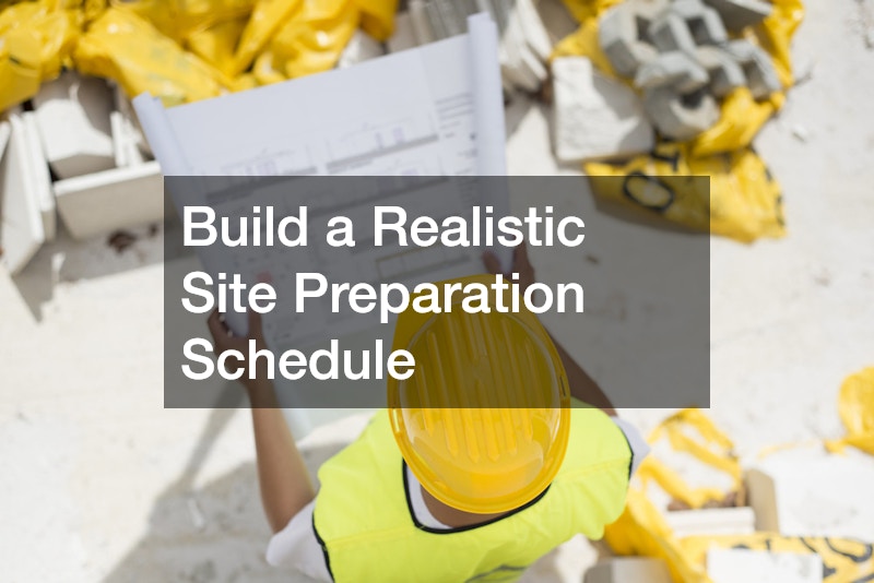 Build a Realistic Site Preparation Schedule
