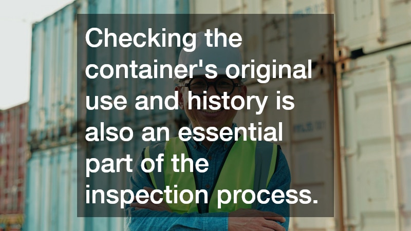 Checking the container