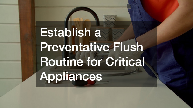 Establish a Preventative Flush Routine for Critical Appliances