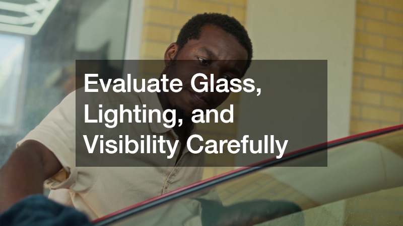 Evaluate Glass, Lighting, and Visibility Carefully