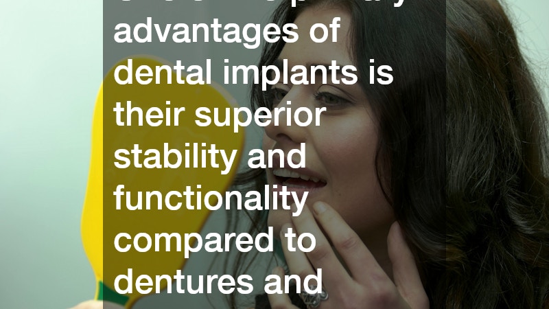 One of the primary advantages of dental implants is their superior stability and functionality compared to dentures and bridges.