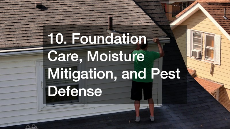 10. Foundation Care, Moisture Mitigation, and Pest Defense