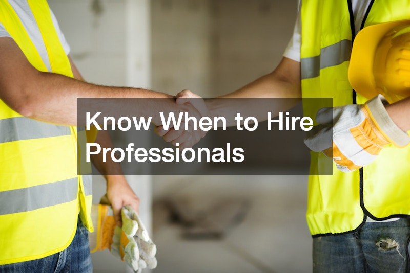 Know When to Hire Professionals