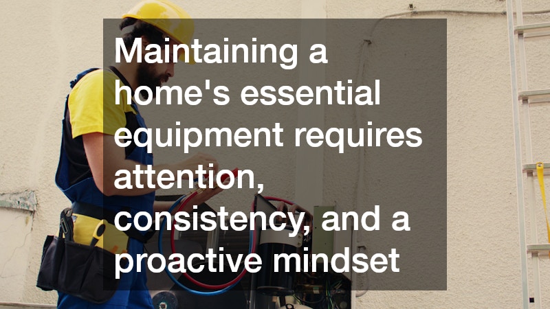 Maintaining a home’s essential equipment requires attention, consistency, and a proactive mindset