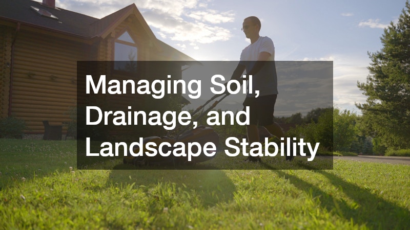 Managing Soil, Drainage, and Landscape Stability