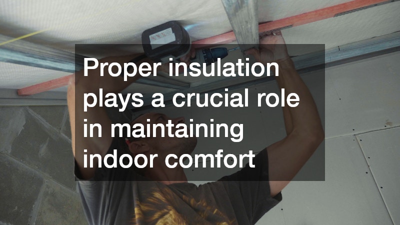 Proper insulation plays a crucial role in maintaining indoor comfort