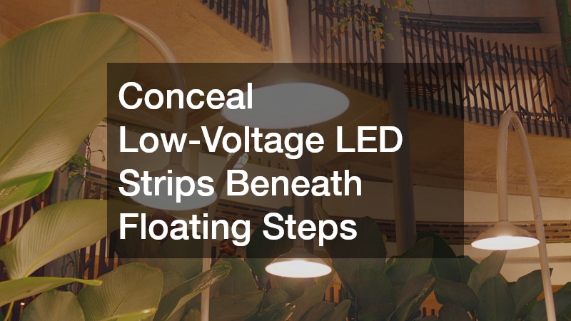 Conceal Low-Voltage LED Strips Beneath Floating Steps