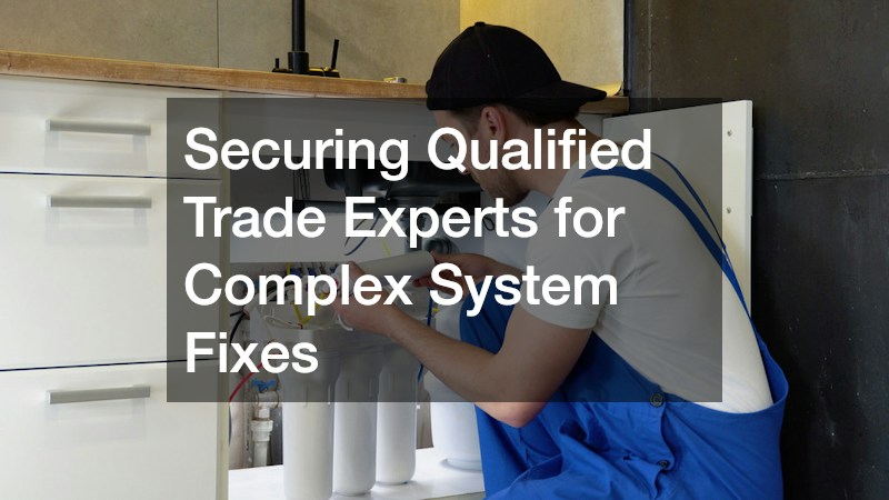 Securing Qualified Trade Experts for Complex System Fixes