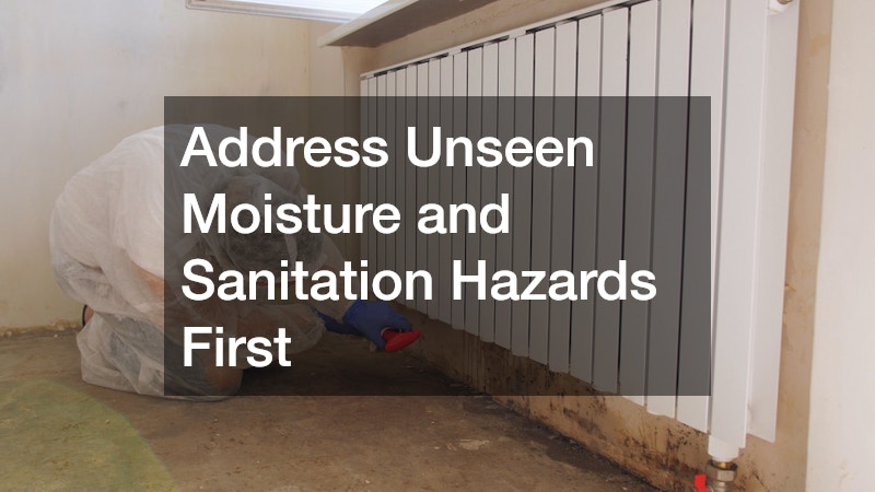 Address Unseen Moisture and Sanitation Hazards First
