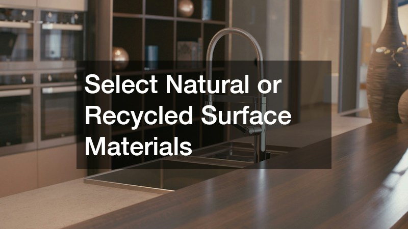 Select Natural or Recycled Surface Materials