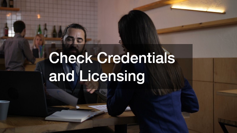 Check Credentials and Licensing