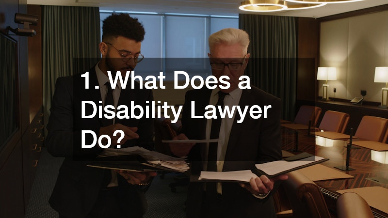 1. What Does a Disability Lawyer Do?