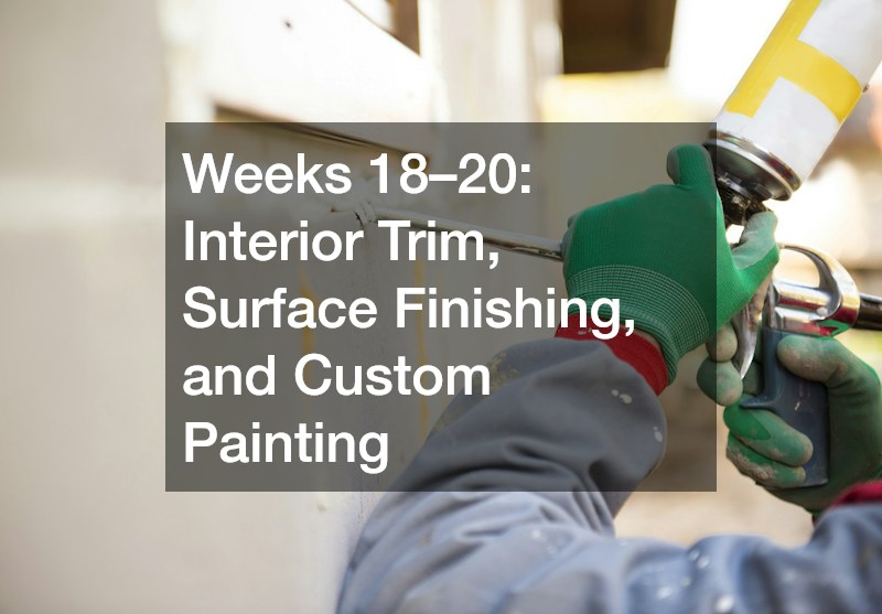 Weeks 18–20: Interior Trim, Surface Finishing, and Custom Painting
