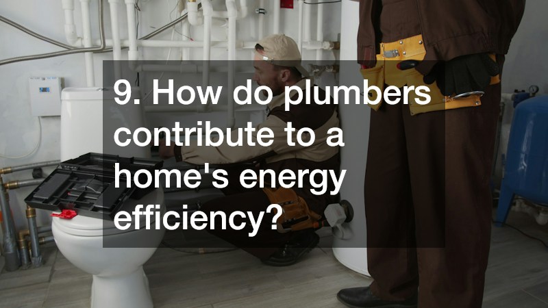 9. How do plumbers contribute to a home
