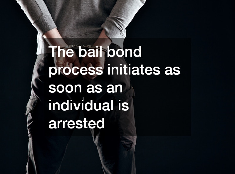 The bail bond process initiates as soon as an individual is arrested