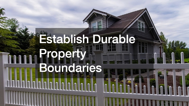 Establish Durable Property Boundaries