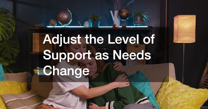 Adjust the Level of Support as Needs Change