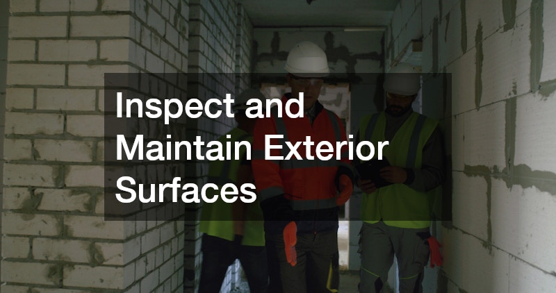 Inspect and Maintain Exterior Surfaces