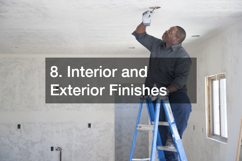 8. Interior and Exterior Finishes