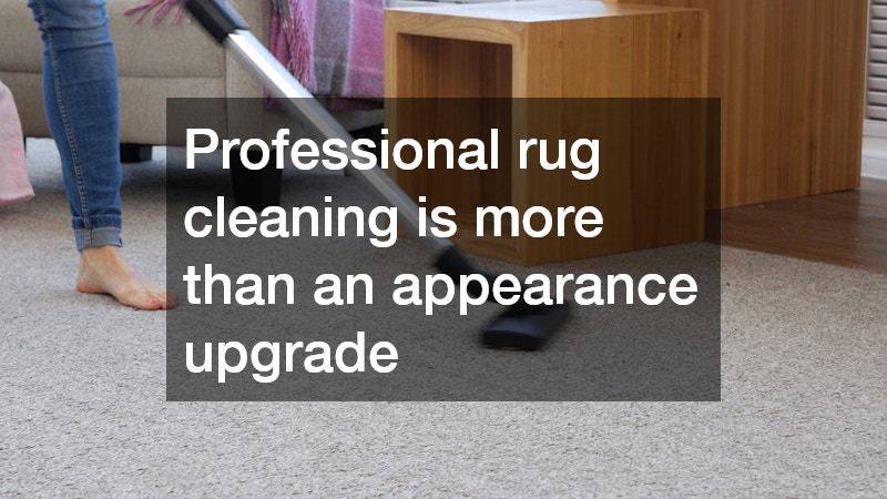 Professional rug cleaning is more than an appearance upgrade