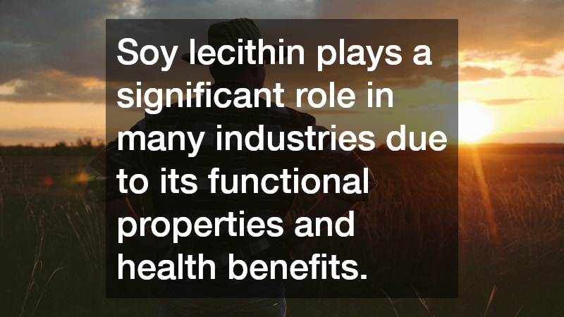 Soy lecithin plays a significant role in many industries due to its functional properties and health benefits.