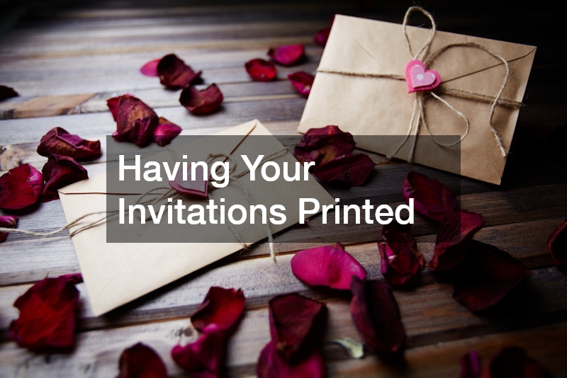 Having Your Invitations Printed
