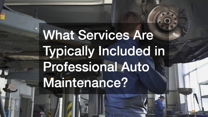 What Services Are Typically Included in Professional Auto Maintenance?