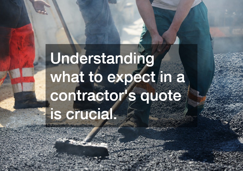 Understanding what to expect in a contractor